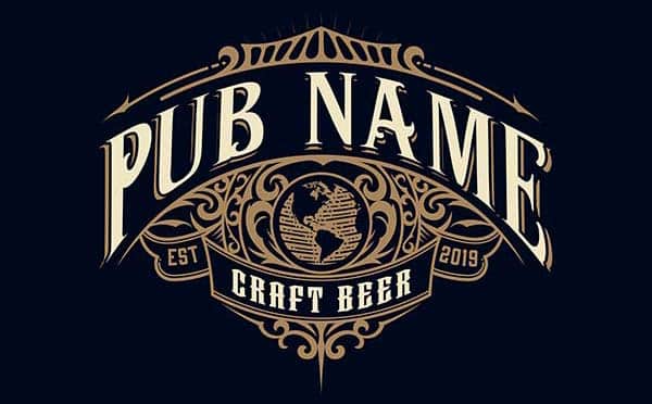 Pub Name Craft Beer Est 2019