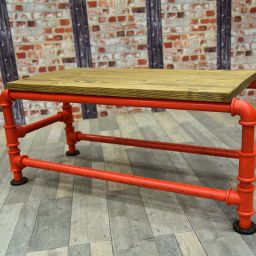 Steam Red Pipe Coffee Table